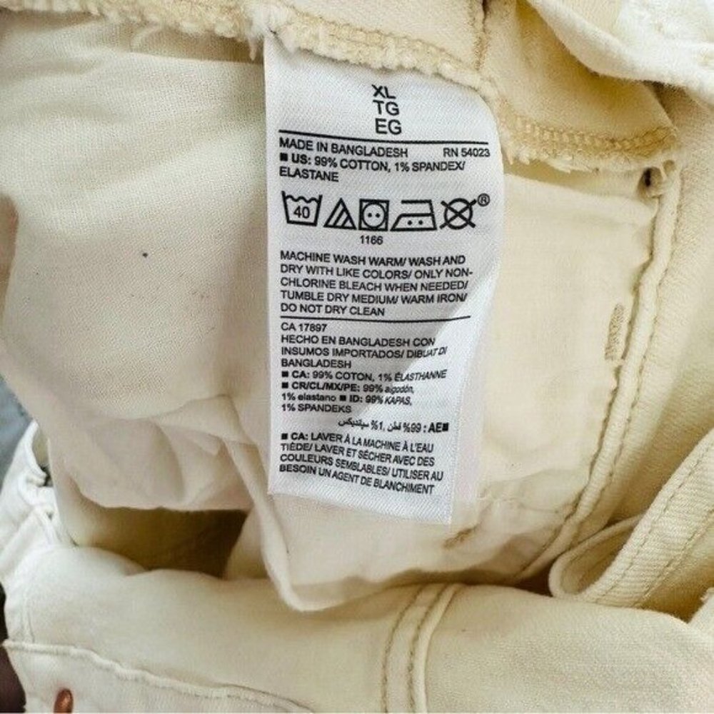 Old Navy Women's Size XL White Denim Shorts Shortall Overalls - Picture 8 of 9